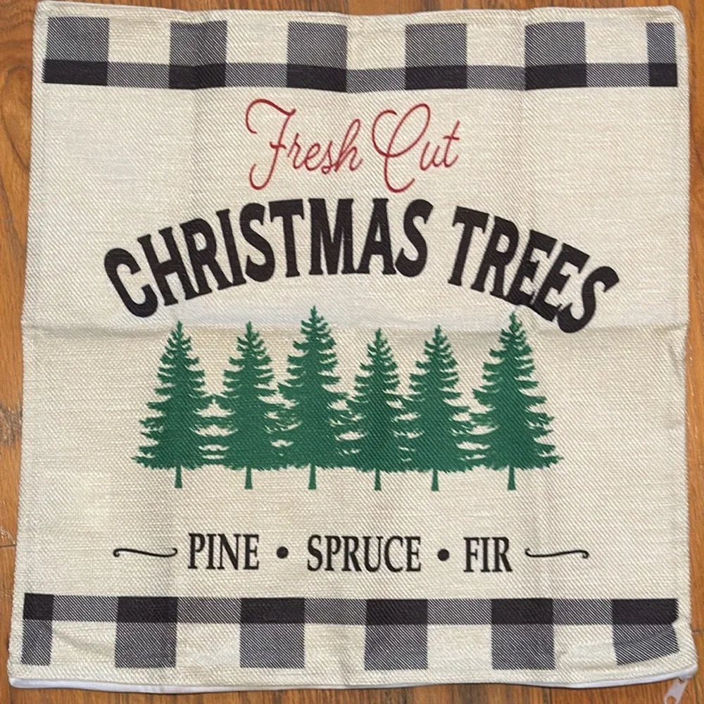 Christmas House Farmhouse Christmas Pillow Covers Set of 4